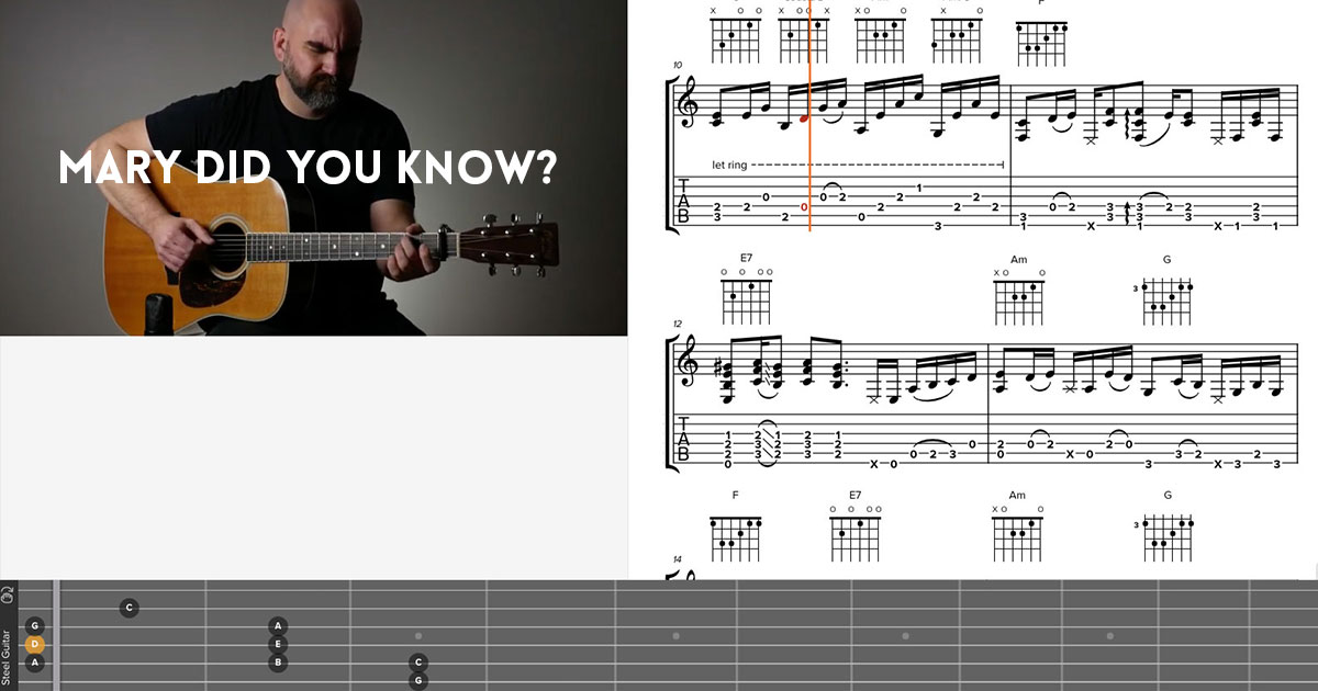 Guitar TAB – Mary Did You Know? - Mormon Guitar